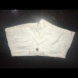 Hollister low rise white short shorts